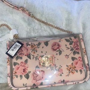 Cute floral Bebe Jodie shoulder bag clear/floral!!!